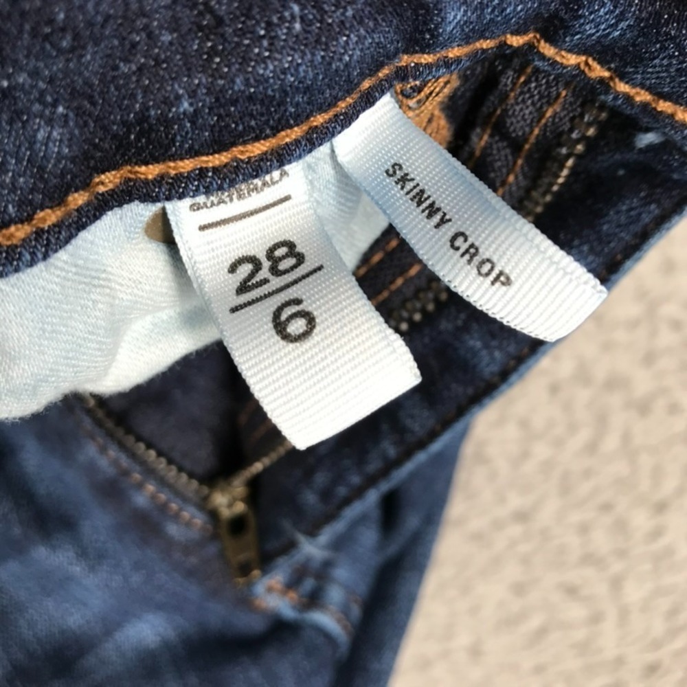 LOFT Size 28/6 Skinny Crop Lace Hem Detail High‎ Rise Jeans - Picture 7 of 15